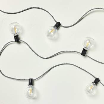 10ct LED Corded Indoor/Outdoor String Lights Black/White - Hearth & Hand™ with Magnolia