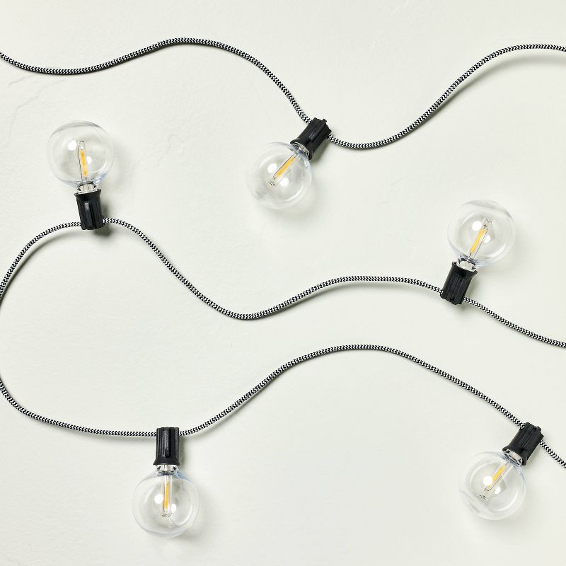 10ct LED Corded Indoor/Outdoor String Lights Black/White - Hearth &#38; Hand&#8482; with Magnolia, 1 of 6