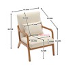SKRAN Modern Accent Chair, Solid Wood Padding Lounge Armchairs With One pillow for Living Room, Bedroom, Guest Room - 3 of 4