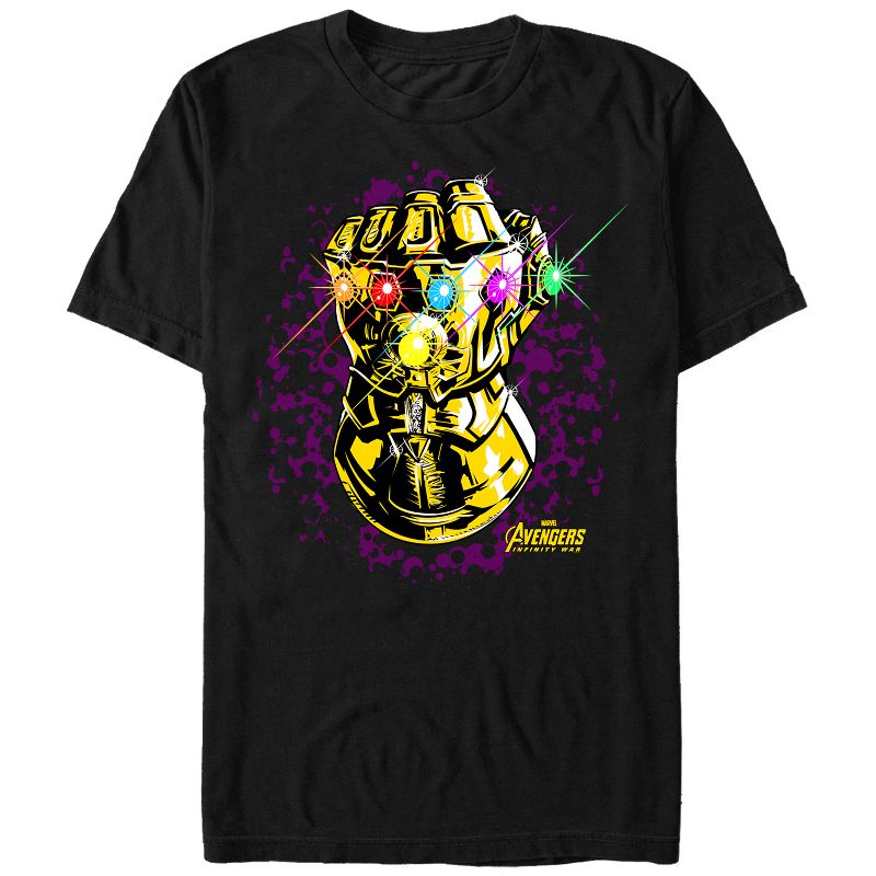 Men's Marvel Avengers: Avengers: Infinity War Gauntlet Sparkle T-Shirt, 1 of 5