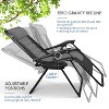 Nestl Padded Zero Gravity Chair, Oversized Patio Lounge Chair, Reclining Camping Chair, Folding Outdoor Chair with Headrest and Cup Holder - 2 of 4