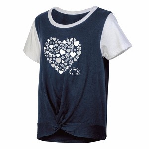 NCAA Penn State Nittany Lions Girls' White Tie T-Shirt - 1 of 3