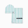 Bellabu Bear Baby Slumber Stripes Bamboo Swaddle & Beanie Set - 3 of 3