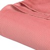 HomeRoots King Coral Cotton Woven Chevron Blanket - 4 of 4
