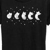 Women's - Instant Message - Cat Moon Phases Short Sleeve Graphic T-Shirt - 2 of 4