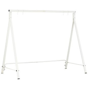 Resenkos Heavy Duty Swing Frame, Metal Porch Swing Stand, 528 lbs Capacity, Perfect for Backyard, Patio, Lawn, White - 1 of 4