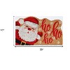HomeRoots 18" X 30" Beige and Red Coir Snowflake Outdoor Christmas Door Mat - 3 of 4