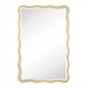 TEHOME Jasmine Rectangle Framed Beveled Bathroom Vanity Mirror in Antique Gold Foil - 2 of 4
