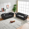 Lyngins 3-Seater Chesterfield Sofa with Roll Armrest, 450LBS Wooden Frame, Mid Century Modern Upholstered Couch  for Living Room, Office, Apartment - 2 of 4