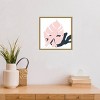 16" x 16" Protector by Niya Christine Framed Canvas Wall Art Pink - Amanti Art - 4 of 4