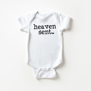 The Juniper Shop Heaven Sent Heart Baby Bodysuit - 24mo - White - 1 of 2