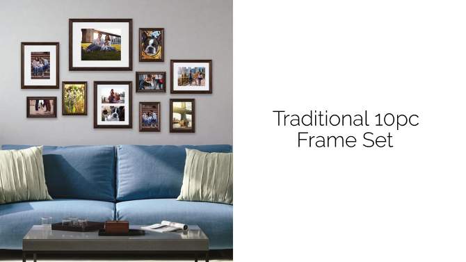 10pcTraditionl Frame Box Set Brown - Kate &#38; Laurel All Things Decor, 2 of 9, play video