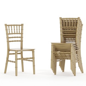 Flash Furniture HERCULES Set of 6 Child’s Gold Resin Party and Event Chiavari Chairs for Commercial & Residential Use - 1 of 4
