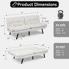 Dyonery 71" Convertible Futon Sofa Bed,Modern Futon Couch,Memory Foam Folding Loveseat Sofa Bed, for Living Room,Office - 3 of 4
