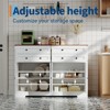 55 Inch Sideboard Cabinet with 4 Doors & 4 Drawers, Adjustable Shelf Storage Buffet for Kitchen, Dining Room, Living Room - 4 of 4