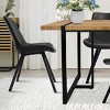 5pcs Dining Table Set, Large Size Dining Table Set with 4 Upholstered Armless Dining Chairs for 4, Dining Room Furniture - Maison Boucle - 2 of 4