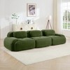 Corduroy 3-Seat Modular Sofa with Curved Armrests, Anti-Slip Base, High-Resilience Sponge, No Assembly Required - 2 of 4