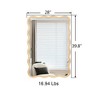 SEVOBAL Wall Mirror Wave Wood Frame Rectangle Mirrors for Wall HD Reflection Large Mirror Big Mirror Bedroom Bathroom, Beige, 39.76"*27.95"*1.18" - 3 of 4