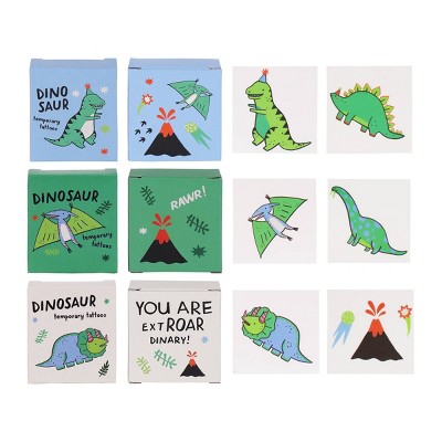6ct Dino Party Boxes with One Sheet Tattoo in Each - Spritz&#8482;