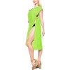 HAPPY BAY Women's Vacation Beachwear Long Bathing Suit Summer Short Front Tie Swimsuit Cover ups for Women Medium-Large Green Solid - 2 of 4