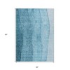Teal Blue Aqua And Blue Ombre Washable Indoor Outdoor Area Rug - 3 of 4