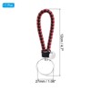 Unique Bargains Braided PU Leather Wallet Keychain with Stainless Steel Key Ring - 2 of 3
