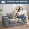 MAXYOYO Oversized 2-Seater Bean Bag Chair for Adults, Upholstered Loveseat with Pillows and Armrests for Living Room - 4 of 4