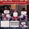ChicFurnit Inflatable Holiday Decorations Snowman Family Display for Outdoor Christmas Yard Display, Multicolored, 72.84"*29.52"*49.2" - 4 of 4