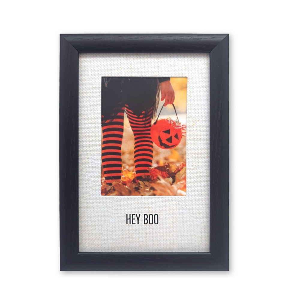 ELSA L 3"x4" Hey Boo Picture Frame Charcoal