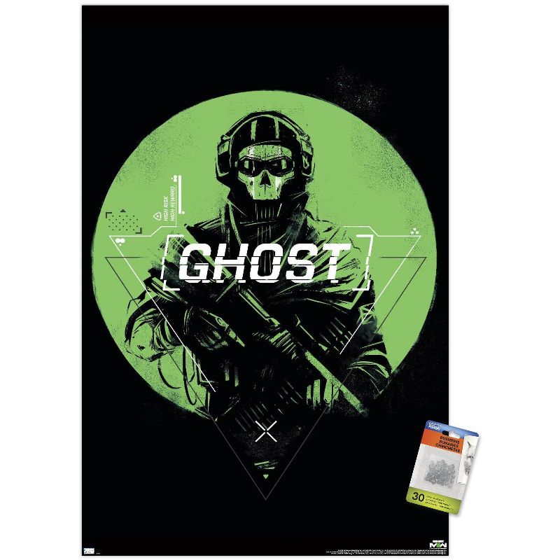 Trends International Call of Duty: Modern Warfare 2 - Ghost Emblem Unframed Wall Poster Prints, 1 of 7
