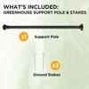 EAGLE PEAK Greenhouse Center Support Pole with Ground Stakes, Peak Reinforcement Bar for Frame Support & Weather Protection - 2 of 4