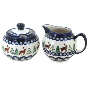 Blue Rose Polish Pottery 694-711 Zaklady Cream & Sugar Set - 1 of 1