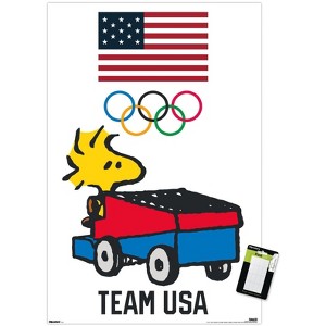 Trends International Team USA x Peanuts – Woodstock Drives the Zamboni Unframed Wall Poster Prints - 1 of 4