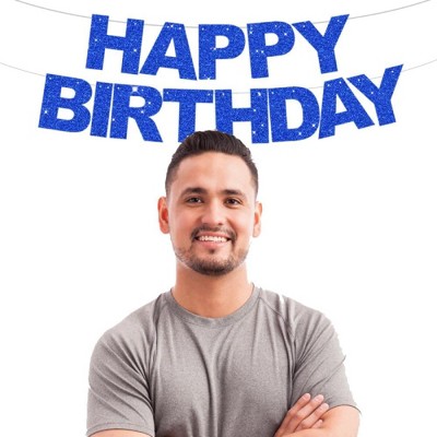 Empire DigiLabs Lightweight Glitter Birthday Party Banner