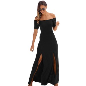 Women's Off Shoulder Maxi Dress - LASCANA - 1 of 4