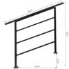 Karl Home Ajustable 1-4 Step Iron Outdoor Handarail - 3 of 4