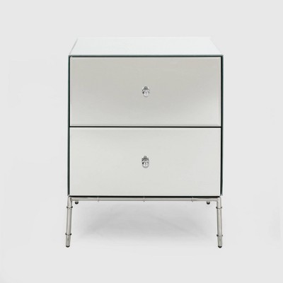 Crowley Modern Mirrored Cabinet Silver - Christopher Knight Home