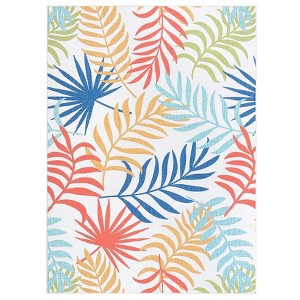 Area Rug Modern Machine Washable Rugs Non Slip Non Shedding Rug Tropics Palm Leaves Low Pile Stain Resistant Foldable Carpet for Bedroom Living Room - 1 of 4