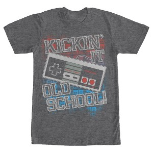 Men's Nintendo Kicking It Old School NES Controller T-Shirt - 1 of 4