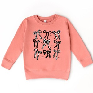 The Juniper Shop Checkered Bows Stacked Toddler Sweatshirt - 1 of 4