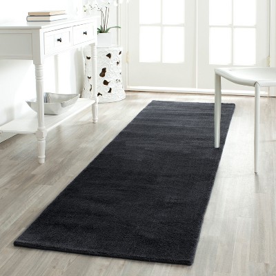 Himalaya Black Hand Tufted Wool Runner Rug