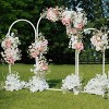 Artloge Set of 3 Large Metal White Wedding Arch Flower Backdrop Stand Ceremony Arch Frame for Wedding Birthday Party Decor - 2 of 4