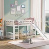 PAGED Twin Size Loft Bed, Modern Wooden Bed Frame, Bunk Bed with Slide, Guardrails and Ladder for Bedroom - 2 of 4