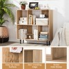 Tangkula 2PCS 4 Cubby Open Bookcase 3-Tier Freestanding Bookshelf w/ Detachable Metal Legs - 4 of 4