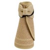 Magid Straw Two Tone Striped Color Block Roll Up Visor - 2 of 3