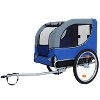 VASIP Large Dog Pet Bike Trailer ,66LB Capacity All-Terrain Pet Carrier, Folding Steel Frame for Cycling, Jogging & Camping,Gray+Blue - 2 of 4