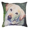 Yellow Labrador 18x18 inch Polyester Climaweave Pillow by Manual Woodworkers and Weavers - 3 of 3