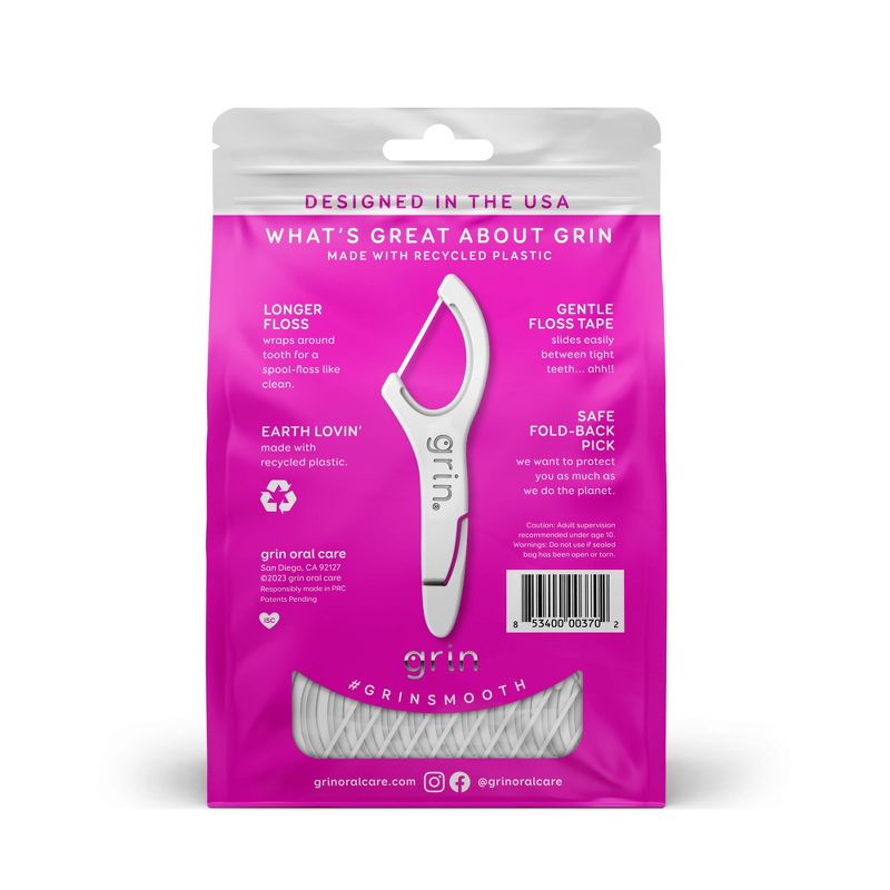 Grin Oral Care Smooth Floss Picks - 150ct, 2 of 10