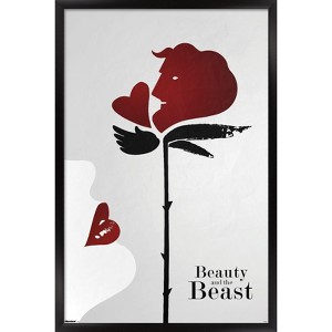Trends International Disney Beauty and the Beast (1991) - Rose Silhouette Framed Wall Poster Prints - 1 of 4