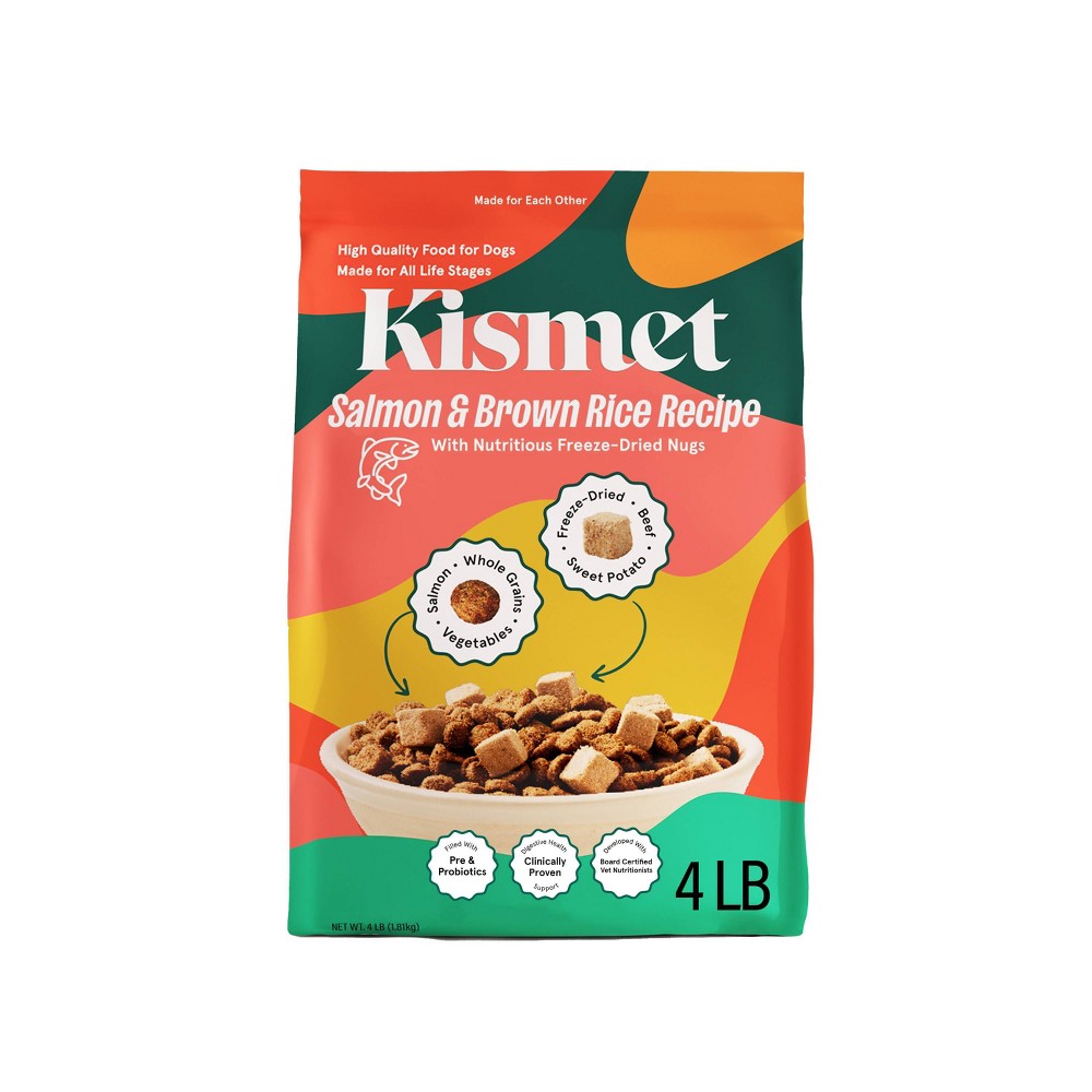 Kismet Salmon and Brown Rice Recipe Flavor with Freeze-Dried Nugs Dry Dog Food - 4lbs